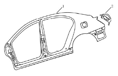 Боковина кузова (седан) Geely Emgrand EC7. Артикул: 5-12-ec7-fe1