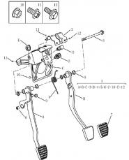 Блок педалей (механика) Geely Emgrand X7. Артикул: 6-22-ec7-mt