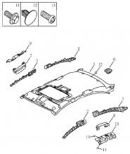 Облицювання даху з люком (седан) Geely CK(CK-1). Артикул: 9-21-ec7-fe1-su