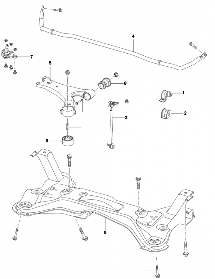 Передняя подвеска Chery M11. Артикул: M11DPXT-FCJ