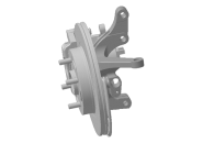 Кулак поворотний передній лівий з гальмівним диском Chery Jaggi QQ6 (S21). Артикул: S21-3001007