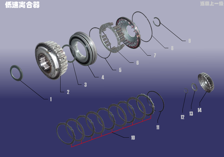 LOW SPEED CLUTCH Chery Eastar (B11). Артикул: SQR7240ZZBSQ-DS