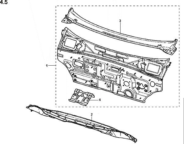 Панель передняя Chery Forza (A13). Артикул: a13-4-5