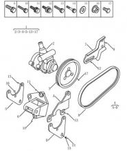 Насос гидроусилителя руля Geely MK2 CROSS (LG-3A). Артикул: gmk08-446-46-05