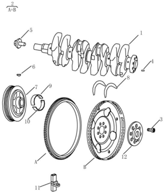 Колінвал [4G15,AT] Geely GC5 (SC5/SC5RV). Артикул: gc5-130-30-060