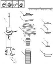 Передній амортизатор [2014 MODEL] Geely GC5 (SC5/SC5RV). Артикул: gc5-414-14-200