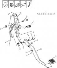 Педаль тормоза [2014 MODEL] Geely GC5 (SC5/SC5RV). Артикул: gc5-484-84-200