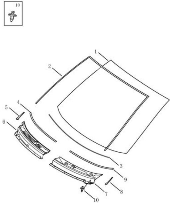 Лобовое стекло Geely GC5 (SC5/SC5RV). Артикул: gc5-525-25-100