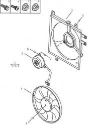 Вентилятор радіатора охолодження 1.6 Geely MK (LG-1). Артикул: gmk-284-84-051