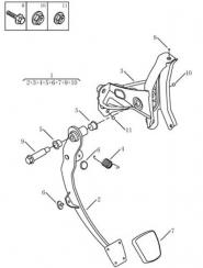 Педаль зчеплення Chery Forza (A13). Артикул: gmk-485-85-050