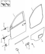 Передние двери Geely MK (LG-1). Артикул: gmk-570-70-050