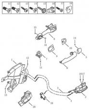 Замки задних дверей Geely MK2 CROSS (LG-3A). Артикул: gmk2-572-79-060