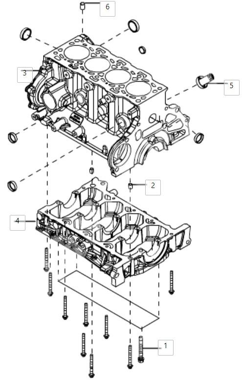 Основа блока циліндрів Great Wall Hover H5. Артикул: gwh5-d2-13