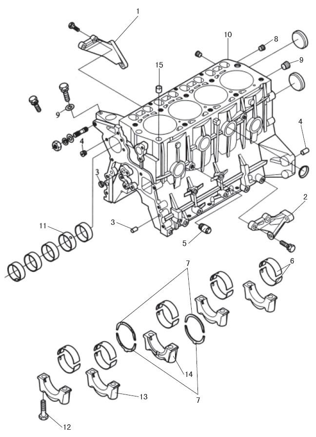 Блок циліндрів (1) Great Wall Safe. Артикул: gws-1-11