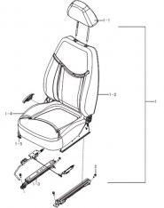 Сиденье переднего пассажира Chery Elara (A21). Артикул: l320-5-13