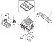 Повітряний фільтр Lifan 320 Smily. Артикул: lifan-x60-3-4