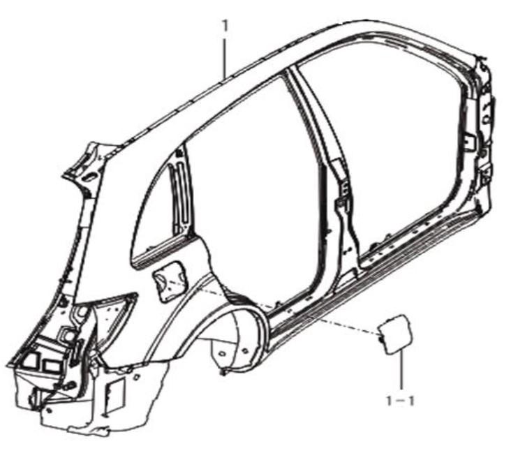 Права боковина Lifan X60. Артикул: lifan-x60-5-6