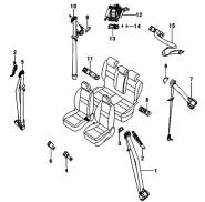 Ремені безпеки Lifan X60. Артикул: lifan-x60-6-17