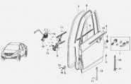 Принадлежности двери передней Lifan 320 Smily. Артикул: lifan-x60-6-22